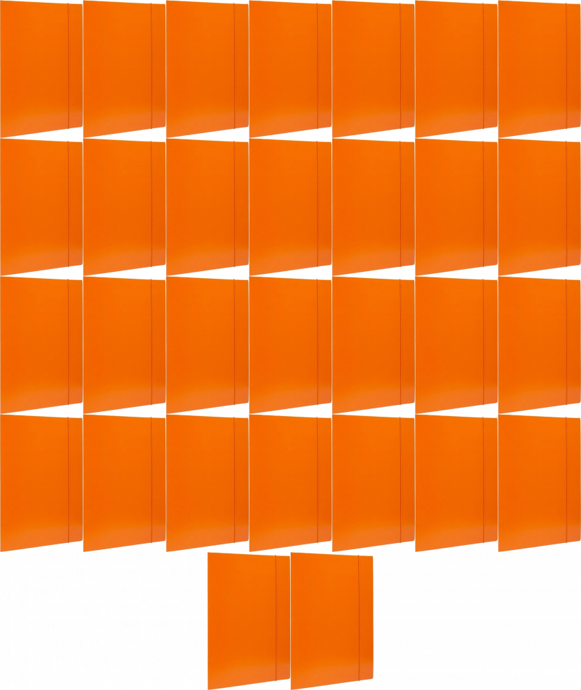 75x Teczka z gumką Barbara, A4, klejona, lakierowana, pomarańczowy