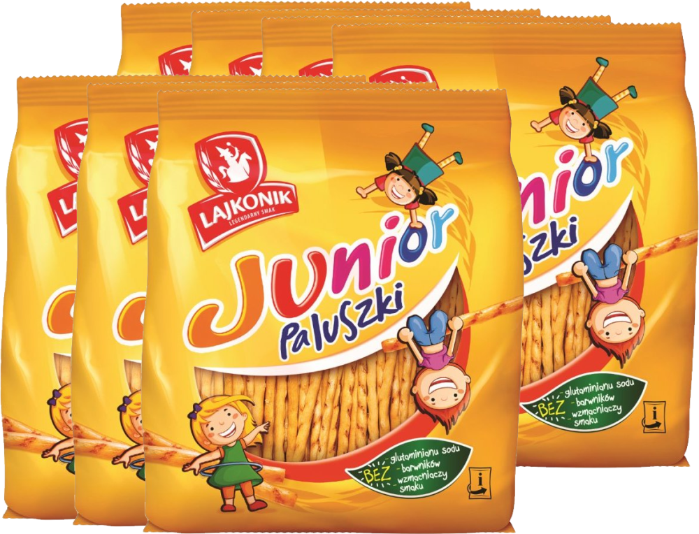 7x Paluszki Lajkonik Junior, 180g