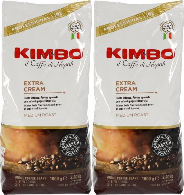 2x Kawa ziarnista Kimbo Espresso Bar Extra Cream, 1kg