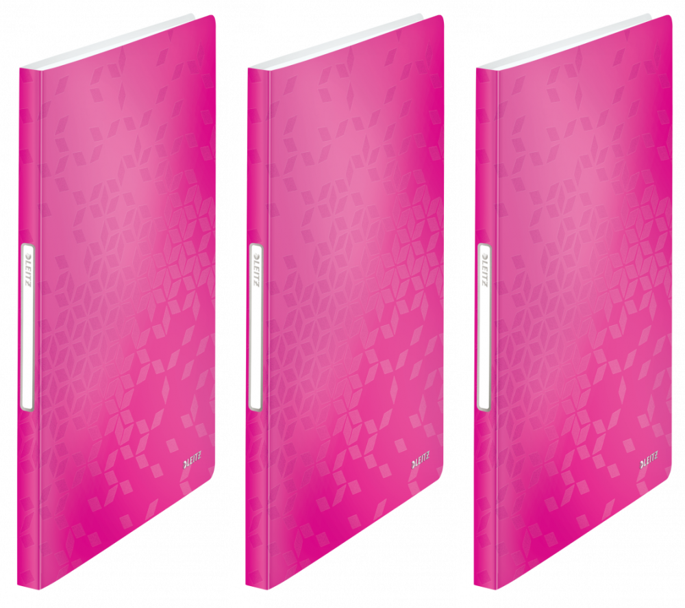 3x Album ofertowy Leitz Wow, A4, 40 koszulek, różowy