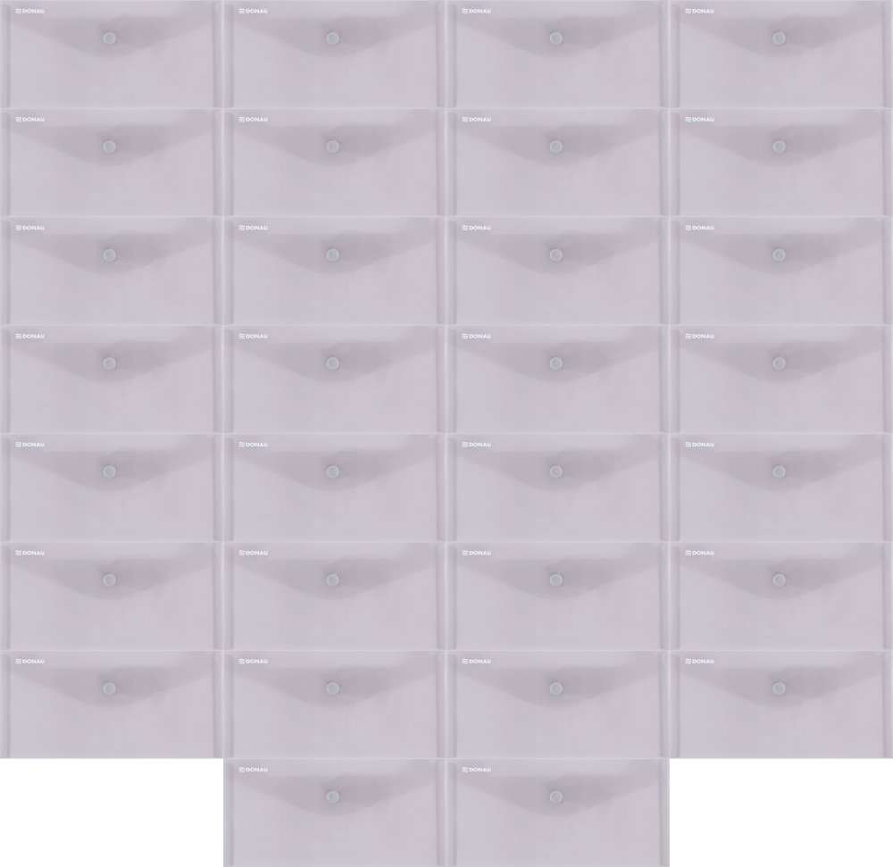 40x Teczka kopertowa Donau, DL, na zatrzask, dymny