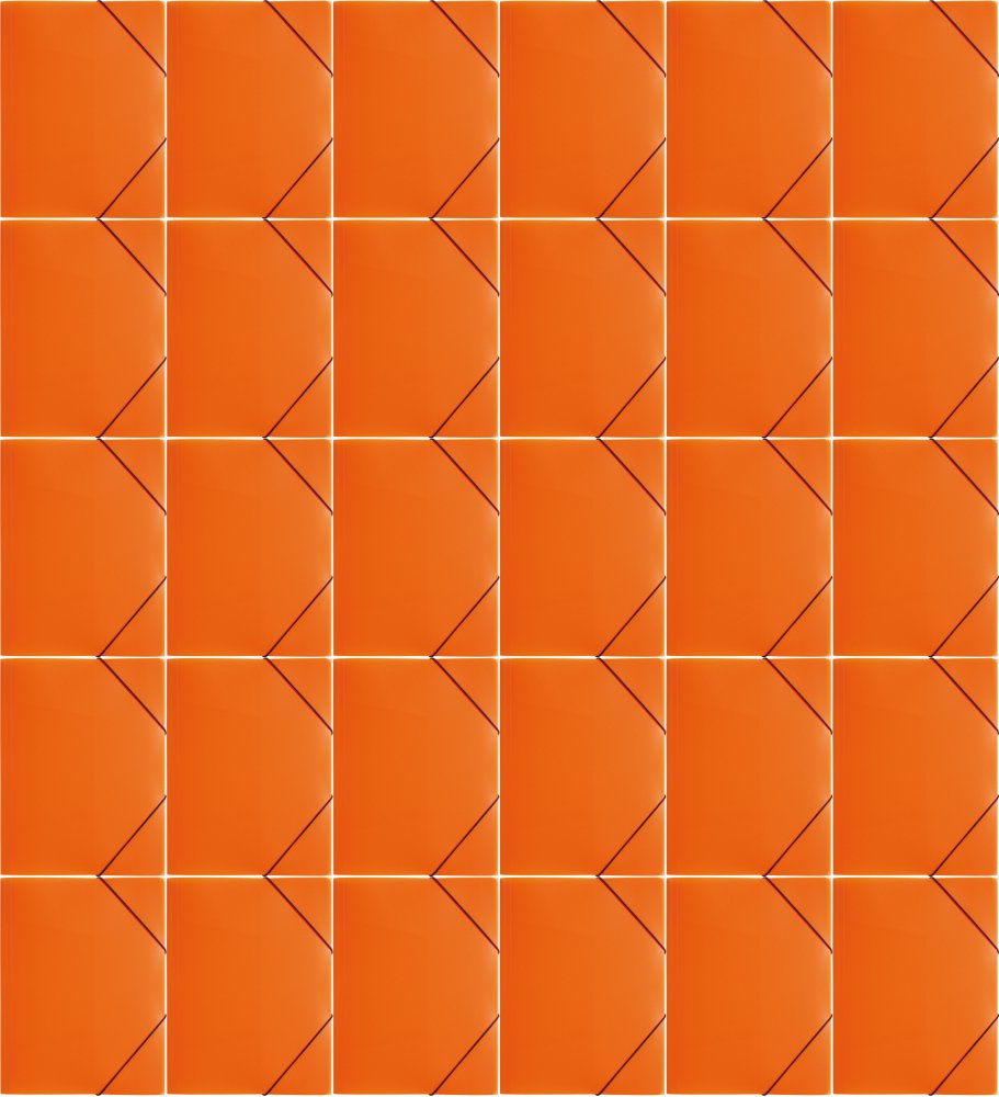 50x Teczka plastikowa z gumką Pagna, A4, 3 skrzydłowa, pomarańczowy