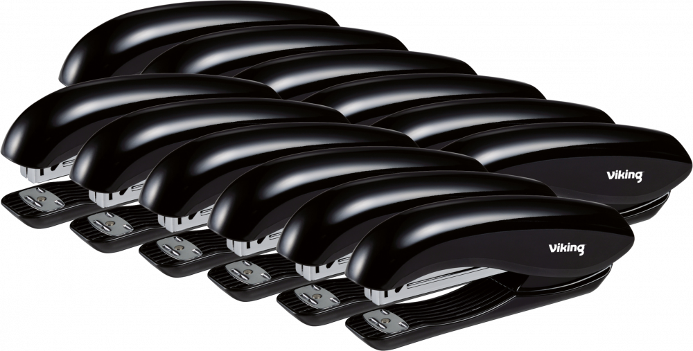 12x Zszywacz Viking, do 20 kartek, z pełnym otwarciem, czarny