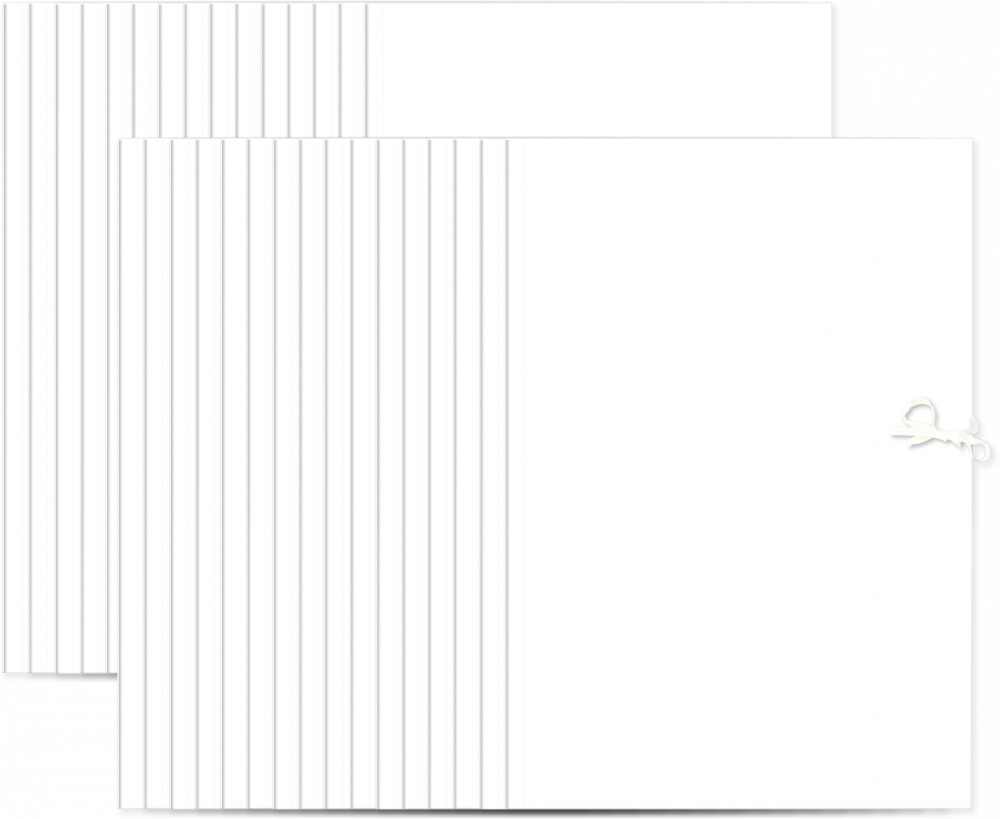 30x Teczka wiązana bez linii Interdruk, A4+, papier kredowy, 350g/m2, biały