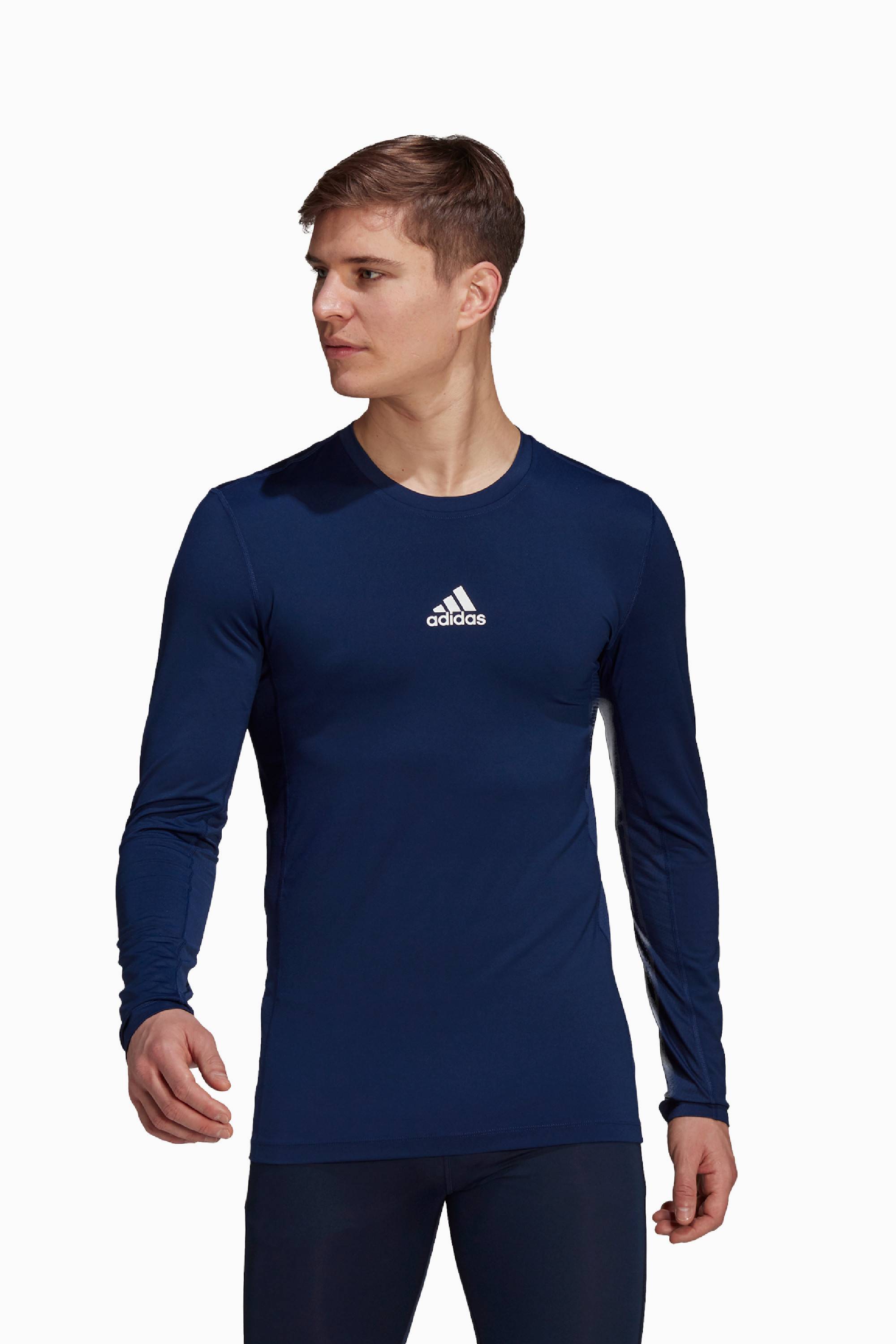 Koszulka Termoaktywna adidas Techfit Compression LS - Niebieski