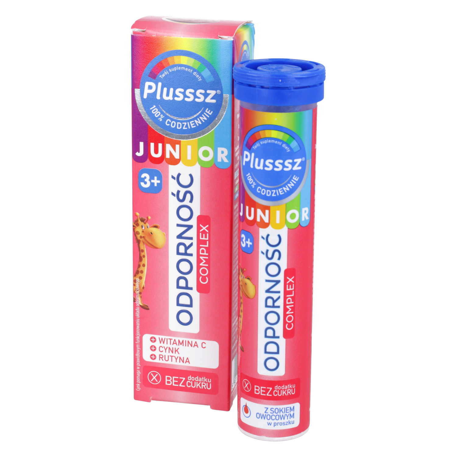 Plusssz junior odporność complex, od 3 roku życia, 20 tabletek musujących