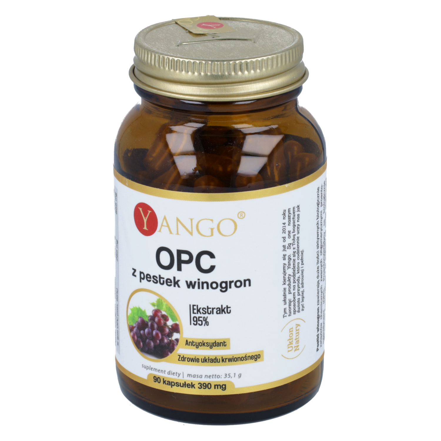 Yango opc z pestek winogron, 90 kapsułek