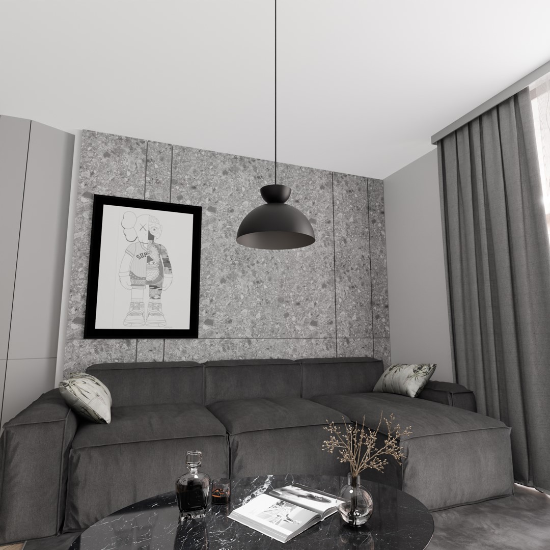 Emibig Lunaro lampa wisząca 1x12 W czarna 1471/1S