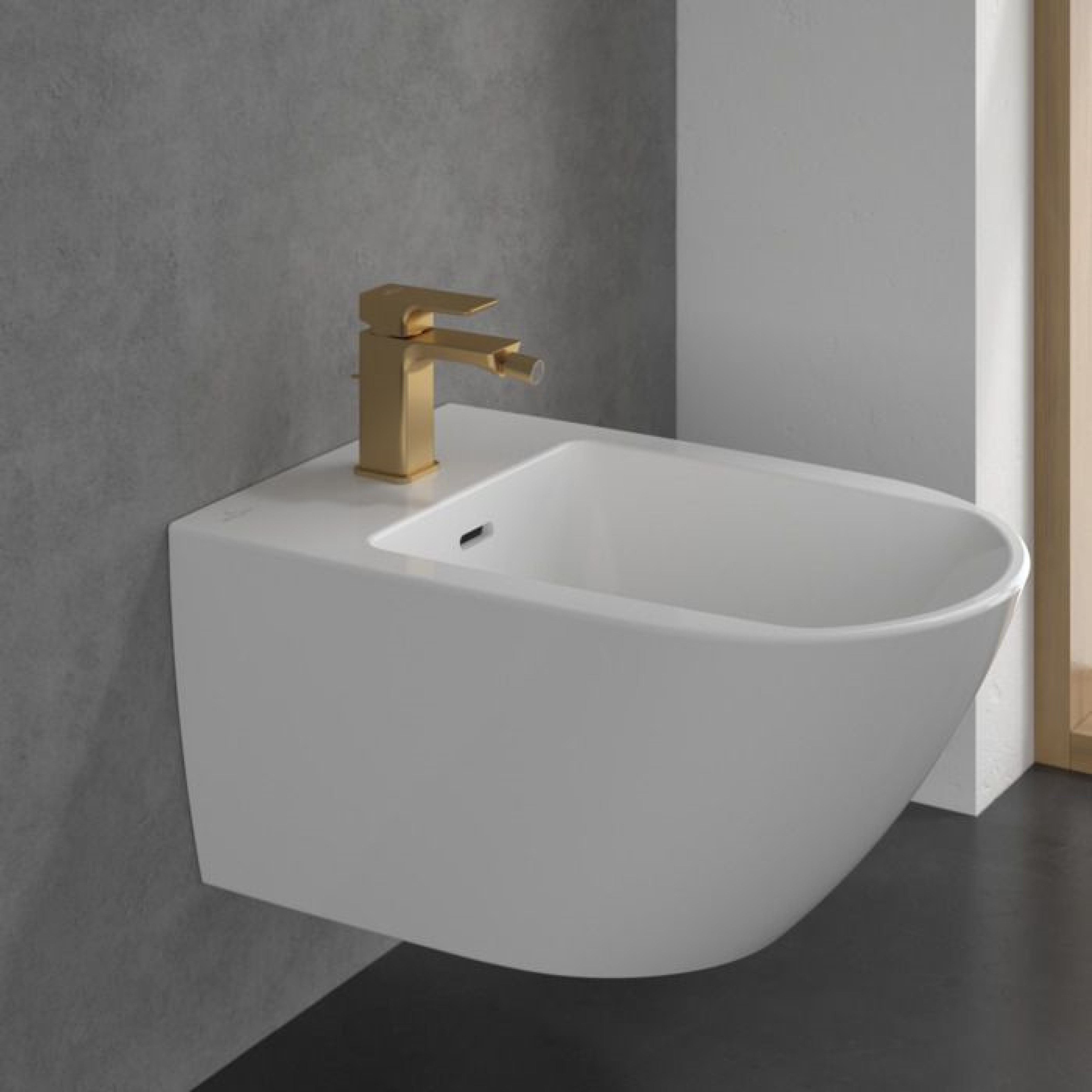 Villeroy & Boch Subway 3.0 bateria bidetowa stojąca złoty szczotkowany TVB11200100076