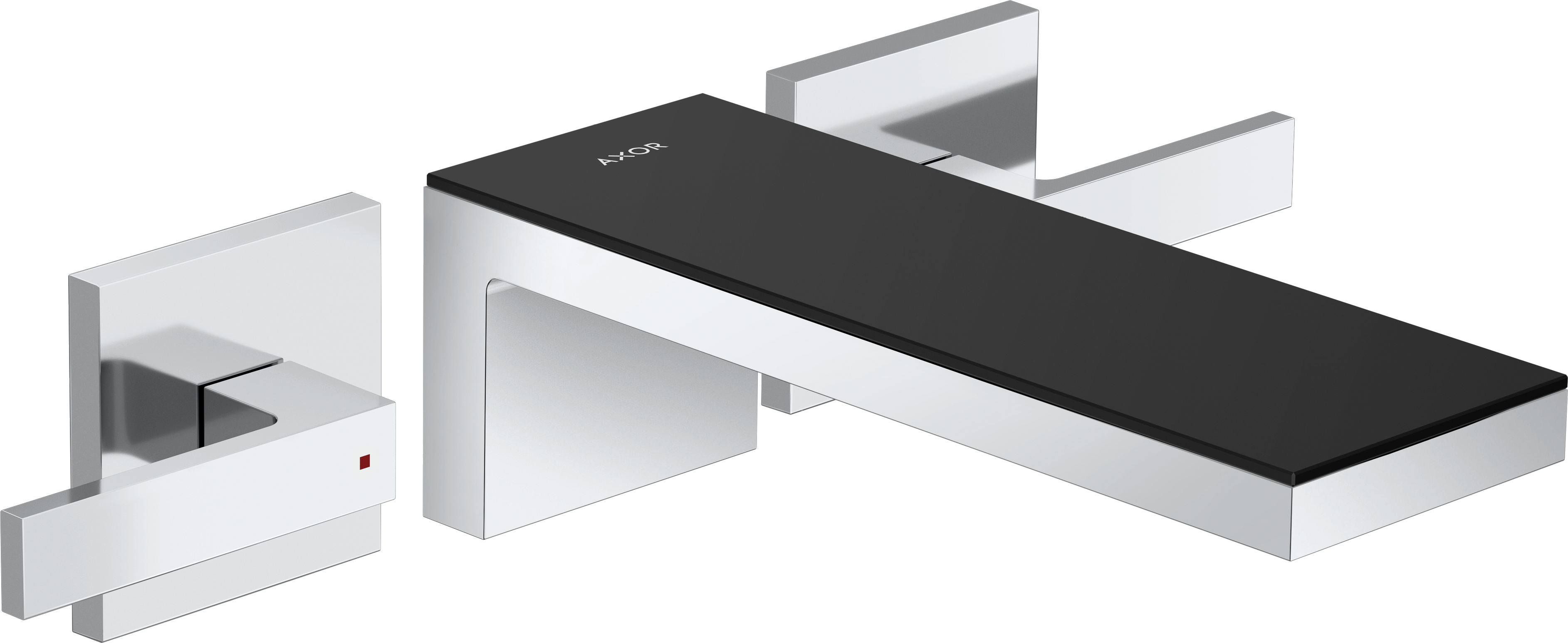 Axor MyEdition bateria umywalkowa podtynkowa 3-otworowa chrom/czarny 47080600