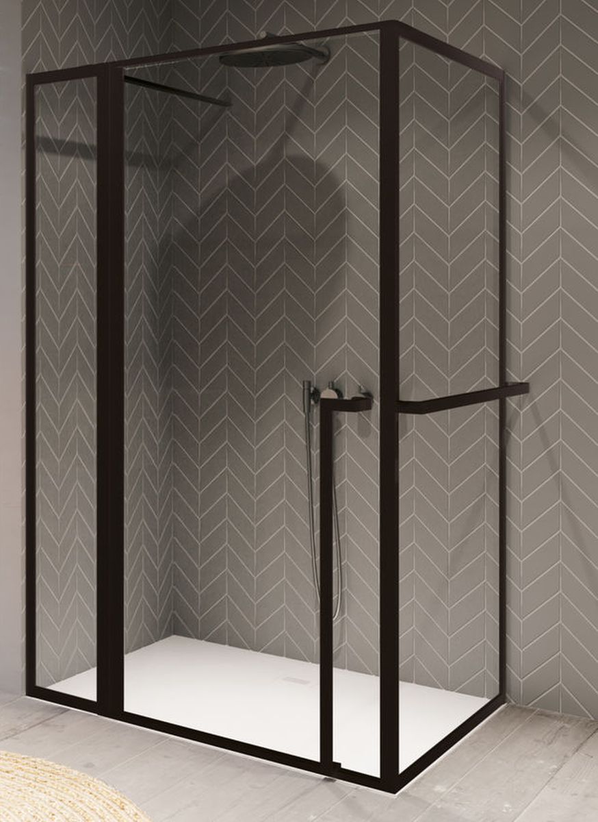 Riho Lucid GD203 kabina prysznicowa 130x80 cm prostokątna czarny mat/szkło przezroczyste G005022121