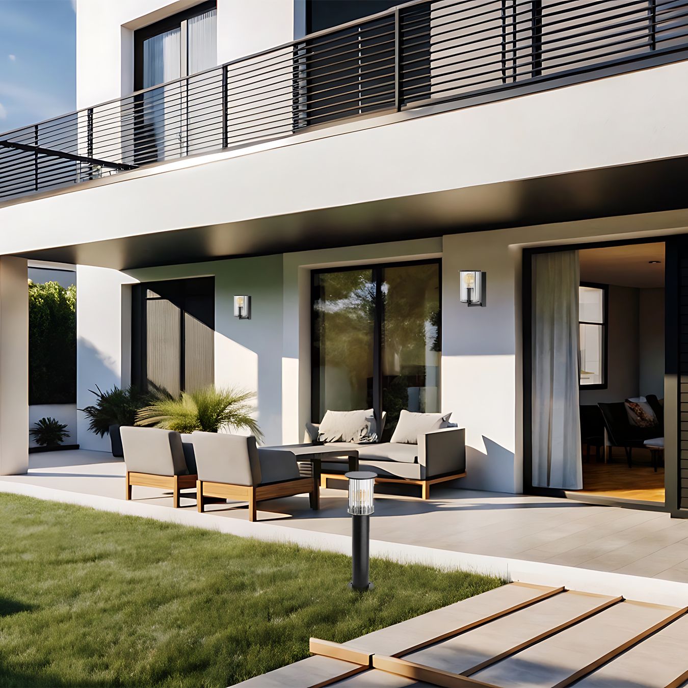 Argon Norfolk lampa stojąca zewnętrzna 1x15 W czarna 8749