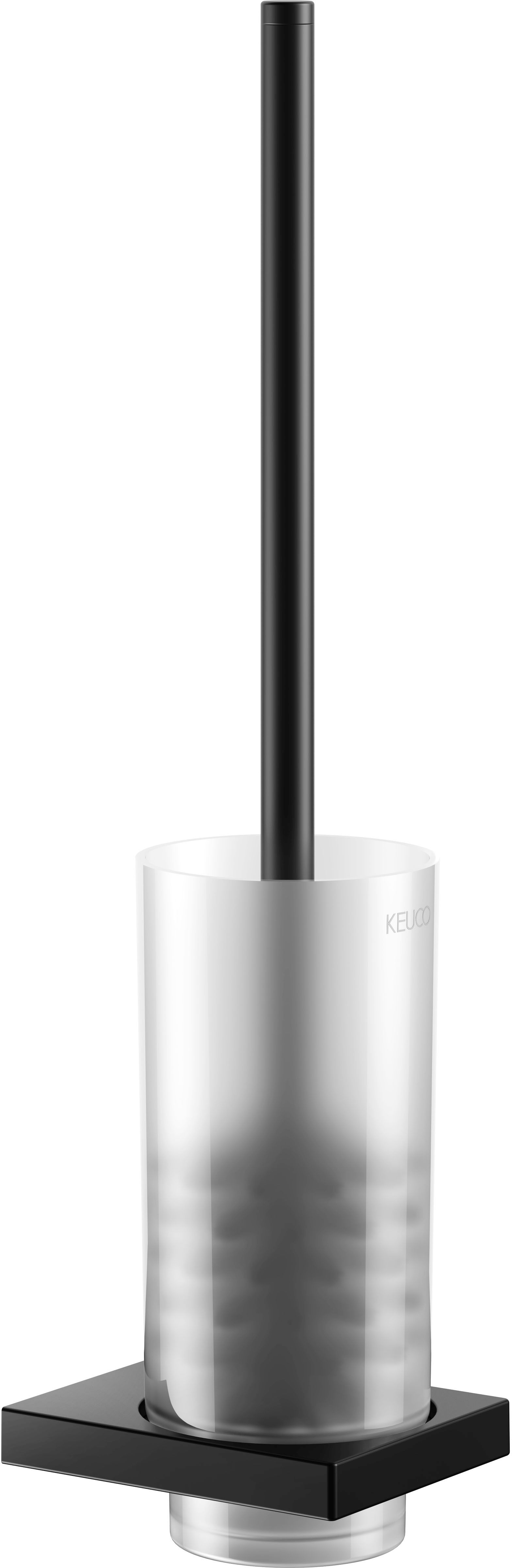 Keuco Edition 11 szczotka toaletowa ścienna szkło/czarny mat 11164379000