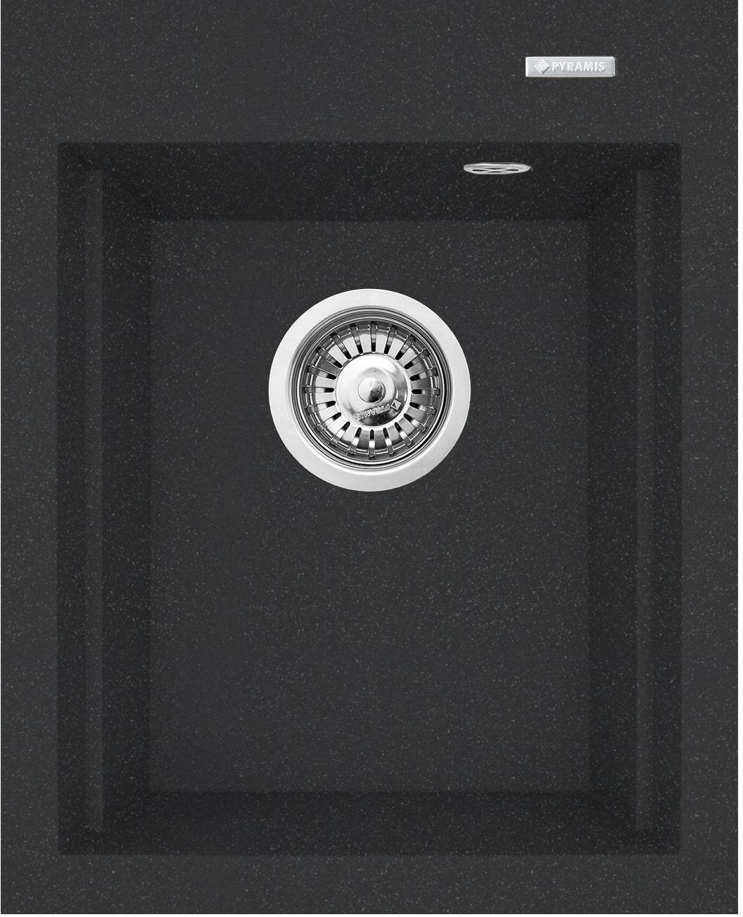 Pyramis Siros zlewozmywak granitowy 48x39 cm czarny 070180312