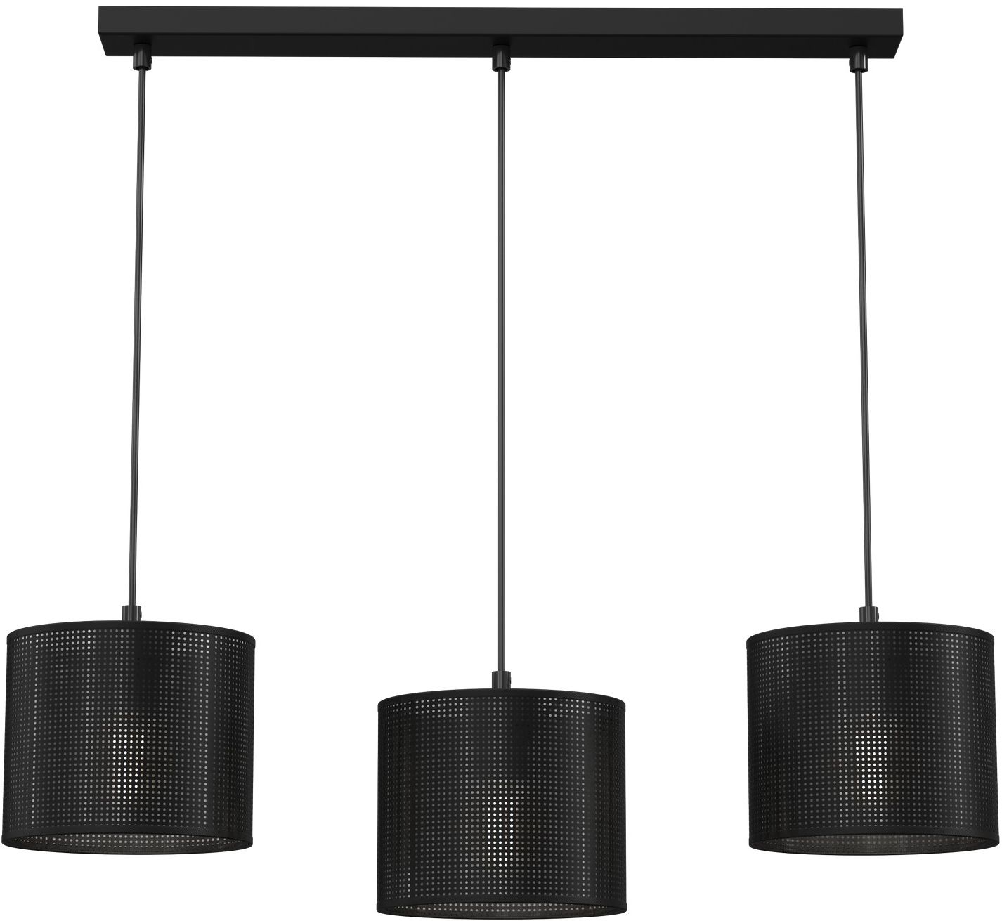 Luminex Loft Shade lampa wisząca 3x60W czarna 5239
