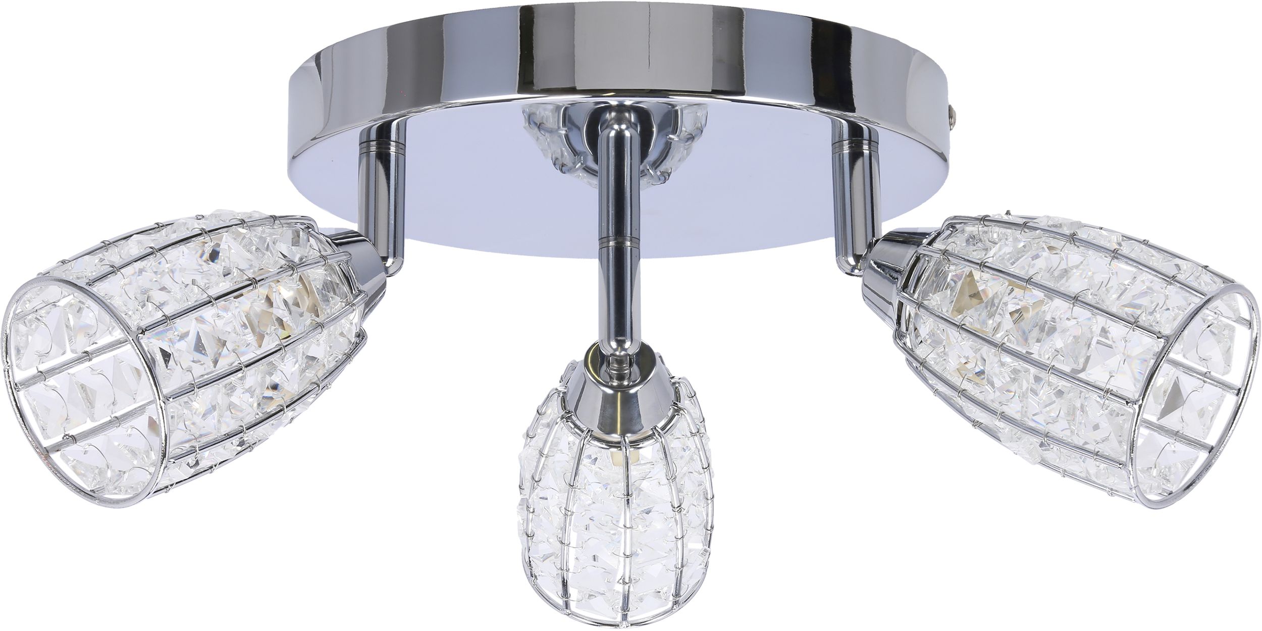 Candellux Shiba lampa podsufitowa 3x15W chrom/przezroczysty 98-13408