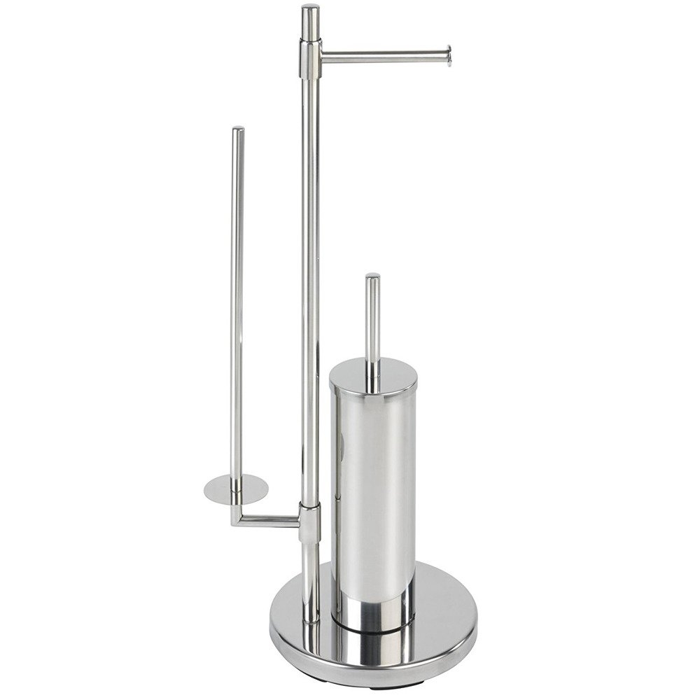 Wenko Universalo stojak na papier toaletowy ze szczotką do WC 3w1 srebrny 22512100 - Wysyłka w 24h