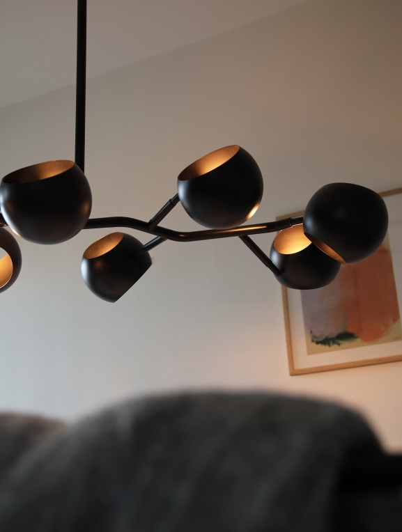 Markslöjd Edgar lampa wisząca 8x40 W czarna 108852