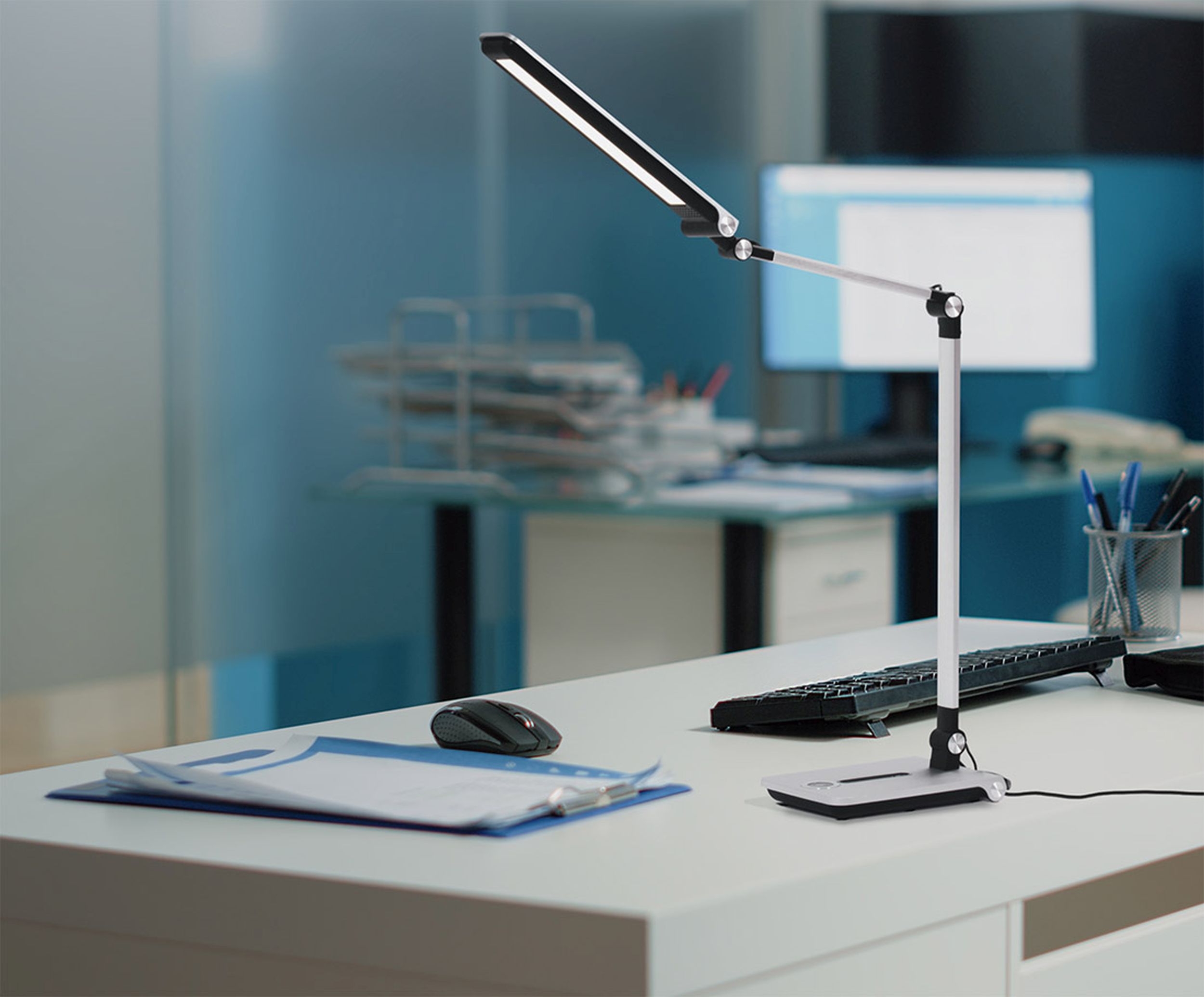 Kaja Rico lampa biurkowa 1x10W LED srebrny K-BL1121SREBRNY