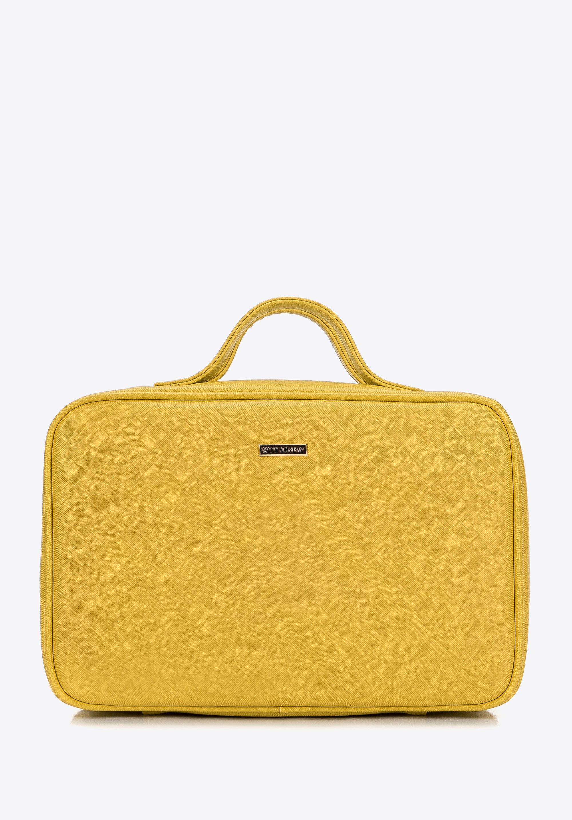 Damska kosmetyczka z ekoskóry żółta