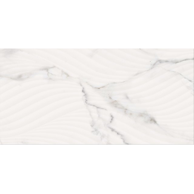 Płytka ścienna SLEEK white structure glossy 29,7x60 #003 gat. II