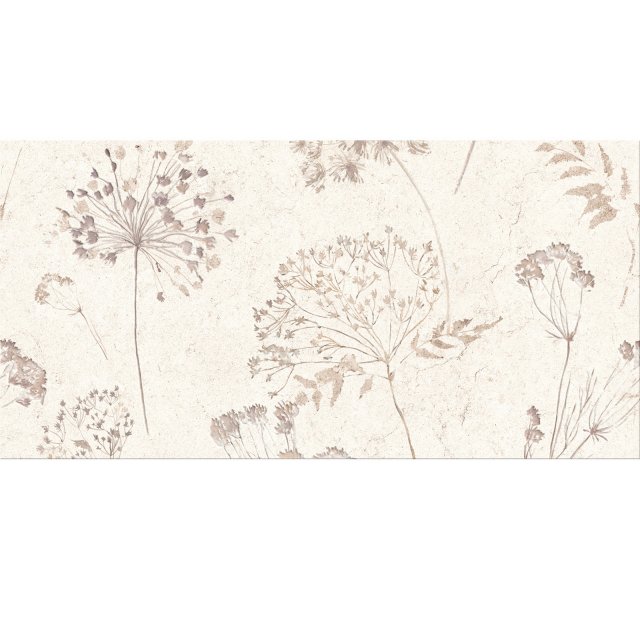 Płytka ścienna inserto FANTI 2 wzory cream satin 59,6x59,8 gat. I