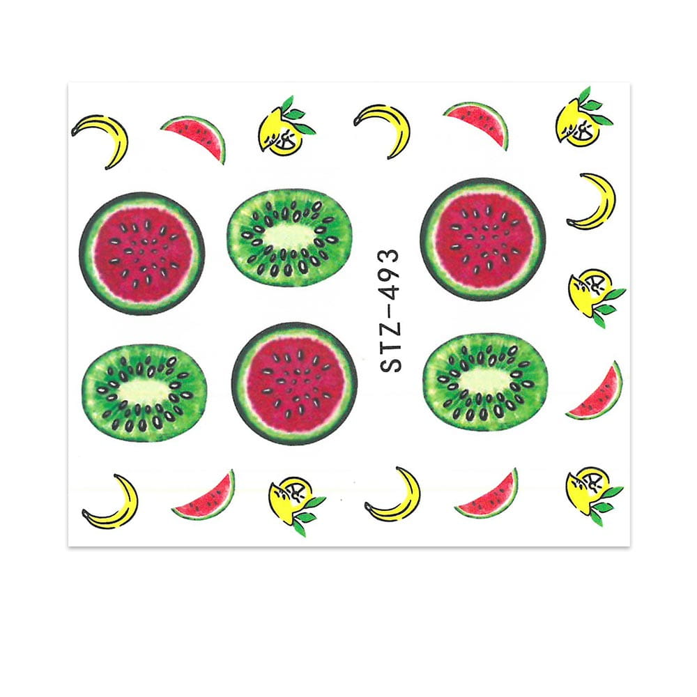 Naklejki wodne do paznokci owoce STZ-493