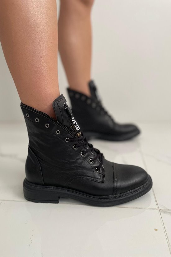 Trzewiki 0187/1 Czarny lico Mała Wada