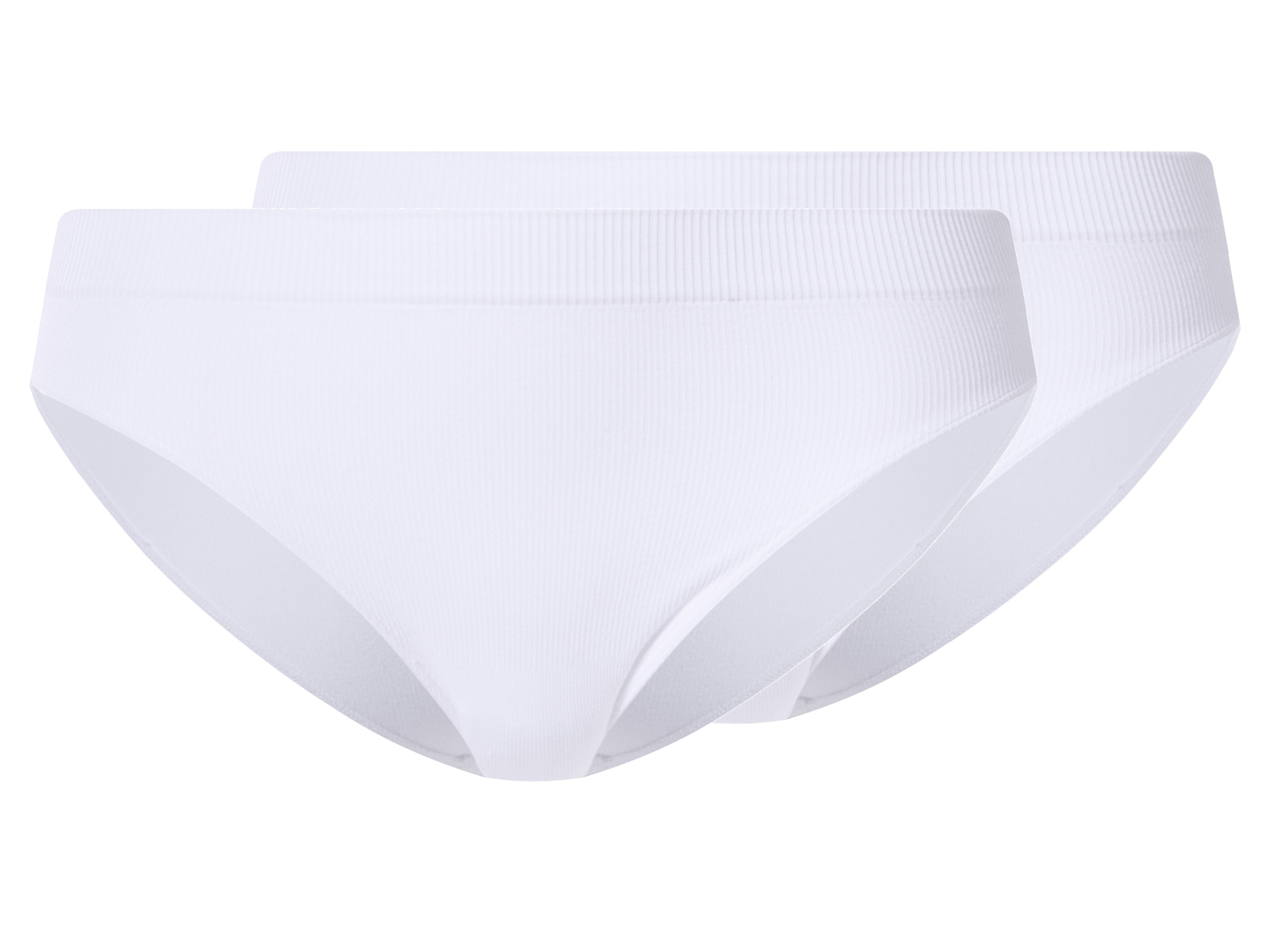 esmara Majtki figi damskie prążkowane, 2 pary Biały, L 44/46