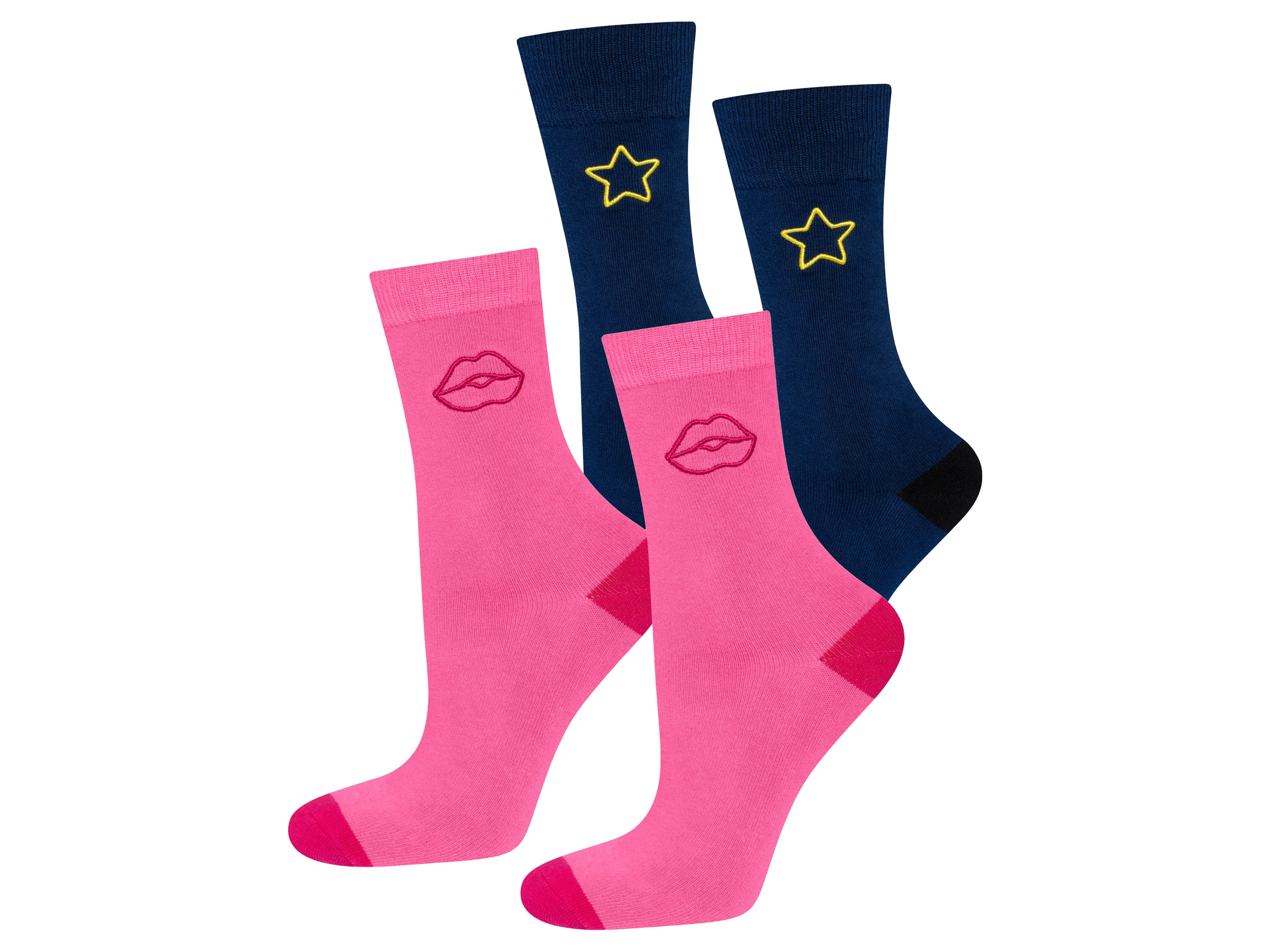 Soxo Skarpetki damskie / męskie z bawełną, 2 pary Love