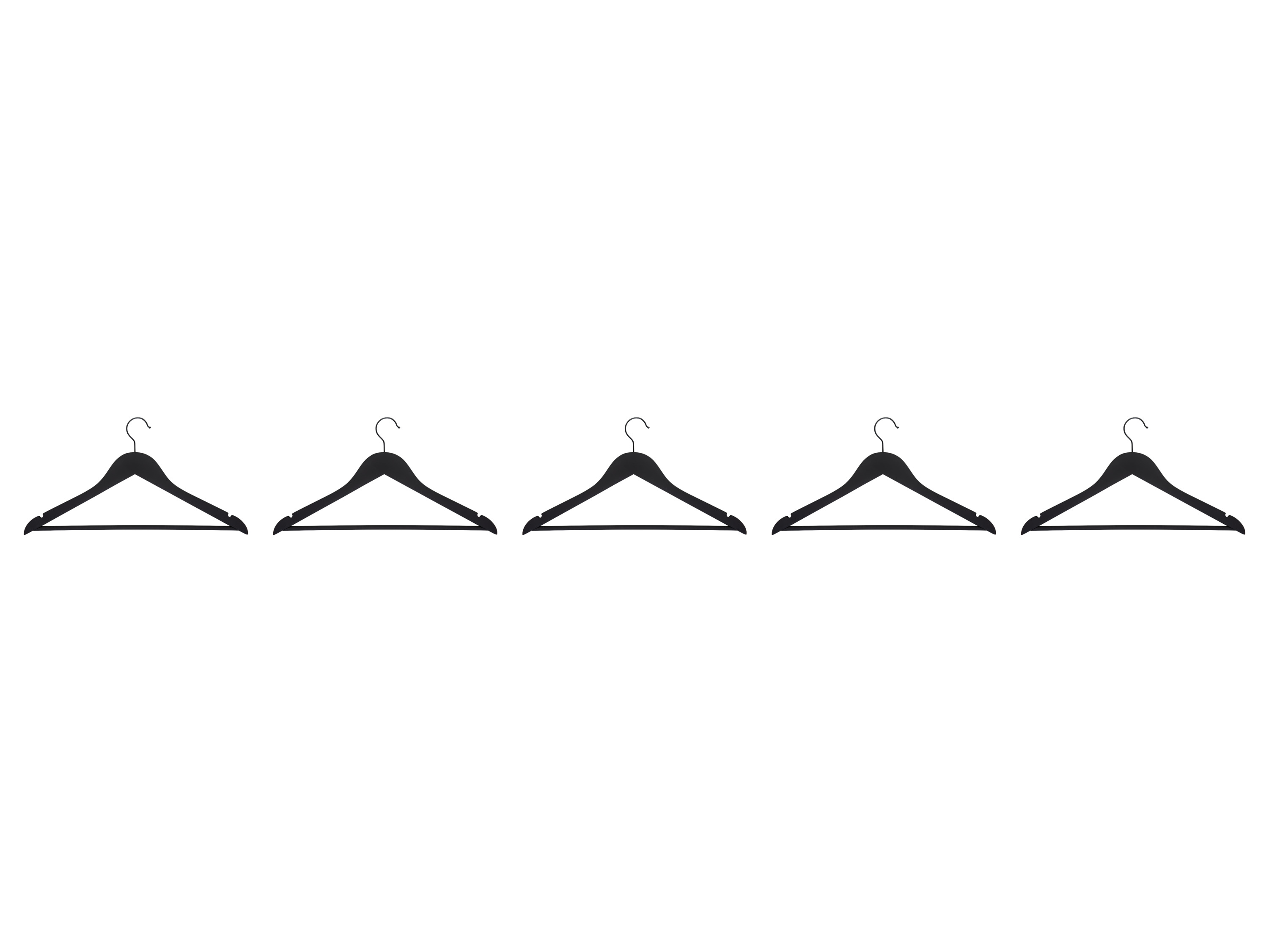 Livarno home Zestaw wieszaków na ubrania, 5 sztuk Czarny