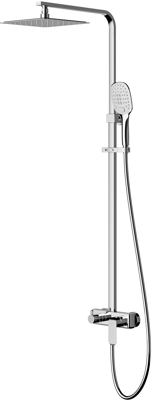 Darmowa Dostawa - Zestaw prysznicowy ścienny z deszczownicą chrom Omnires Sacramento SC2344CR
