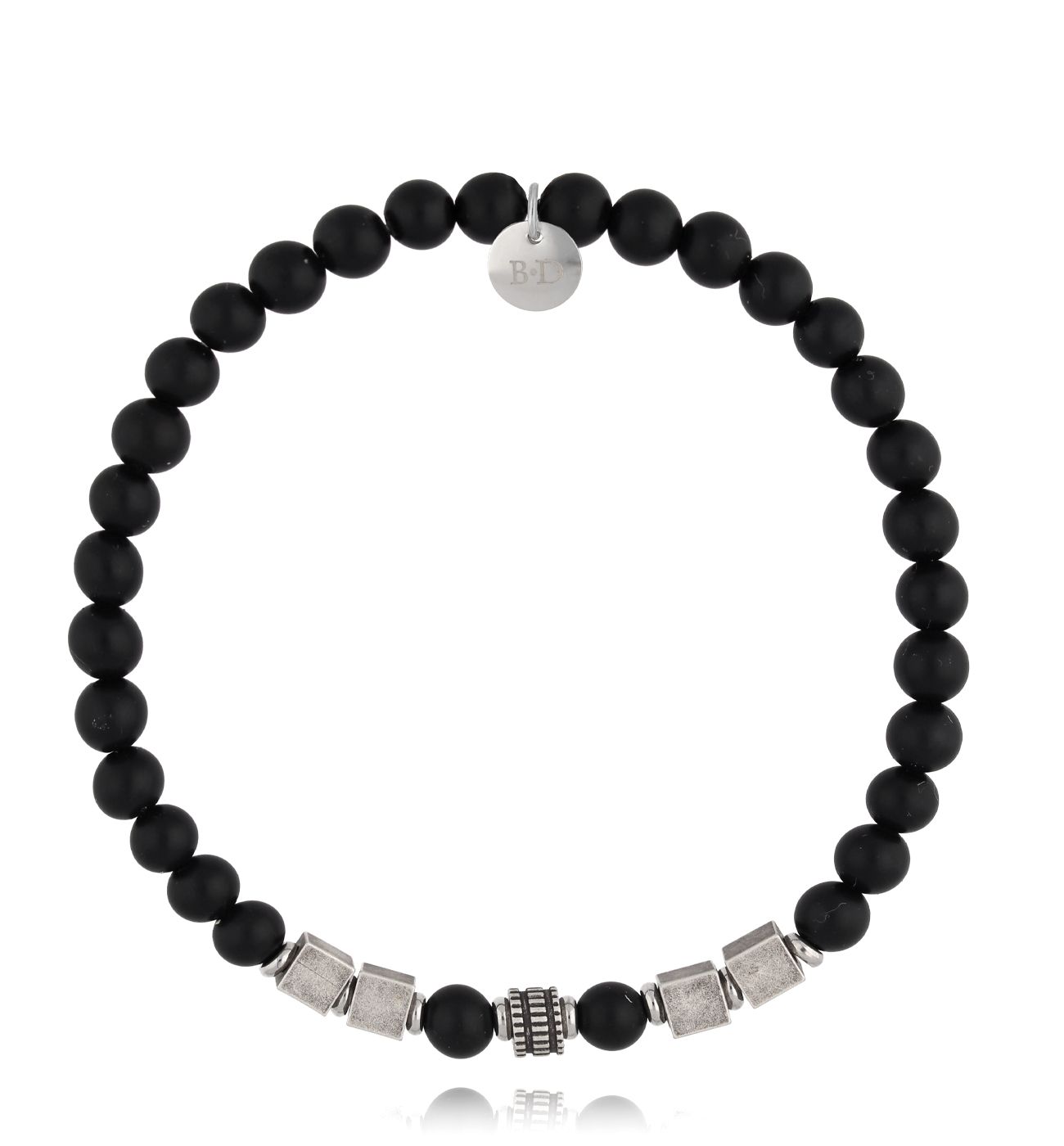 Bransoletka męska z agatami matowymi Murathi 84 - By Dziubeka