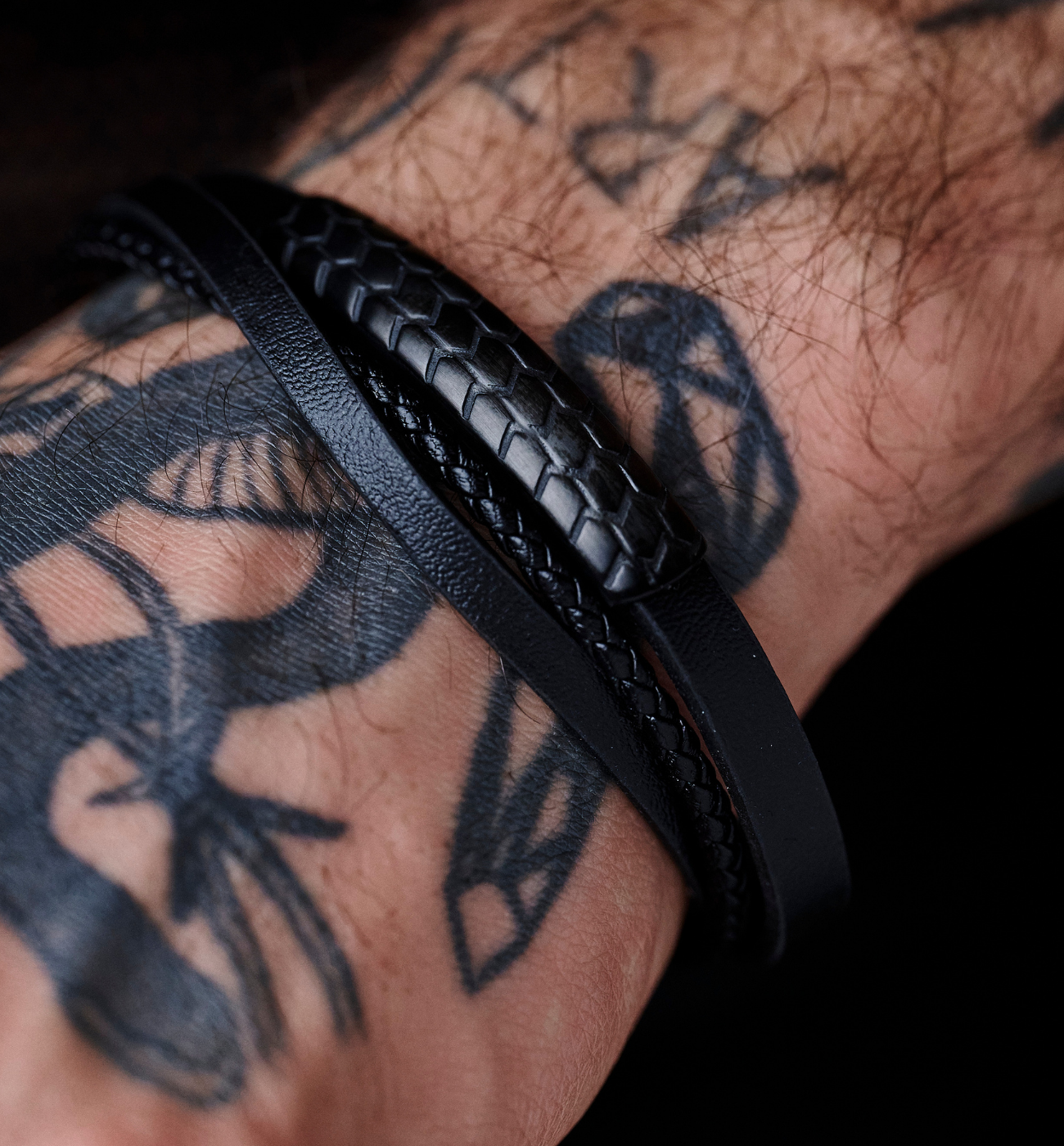 Bransoletka męska skórzana Agatocle 63 - By Dziubeka