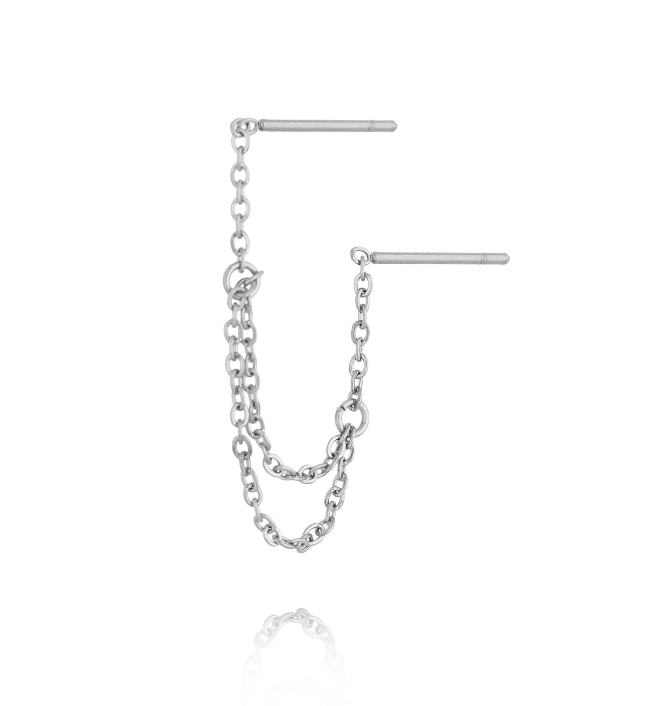 Kolczyk łańcuszkowy do dwóch dziurek KSA2496