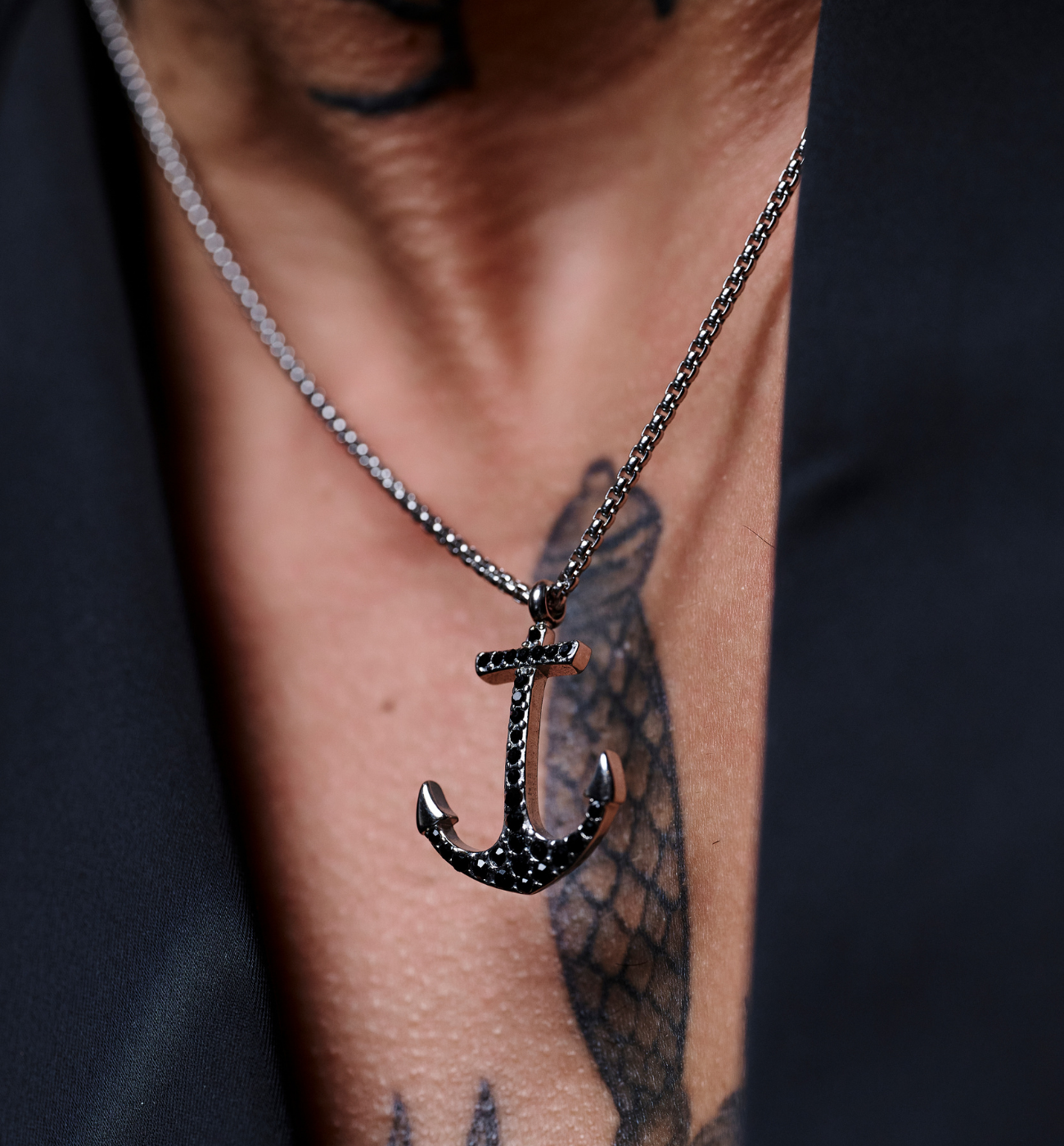 Naszyjnik męski z kotwicą Nate NMITC0075