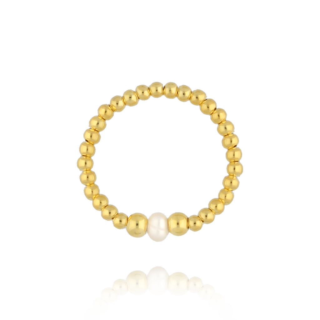 Pierścionek z perłą złoty PLT0004 - By Dziubeka