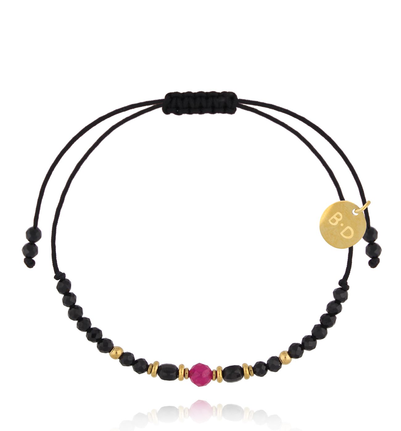 Bransoletka czarna z turmalinami BMT0308