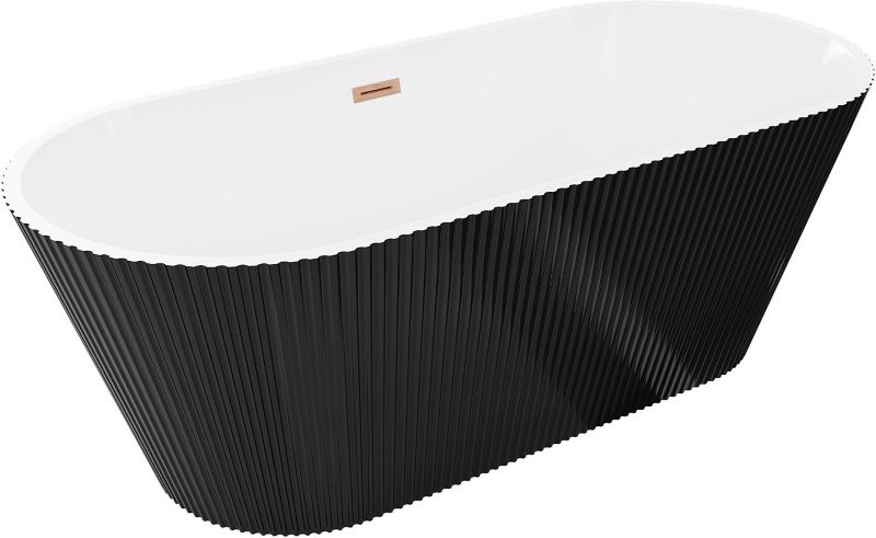 Wanna wolnostojąca Mexen Yara biała/czarna 170x75 cm 1 szt.