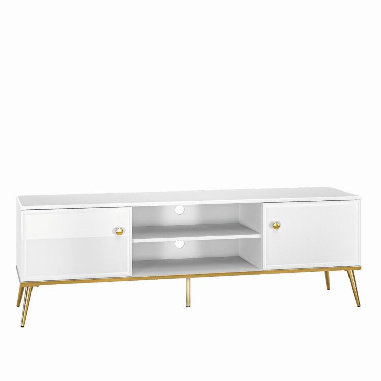 Szafka RTV ML Meble GALENA 160 biały połysk 1 szt.