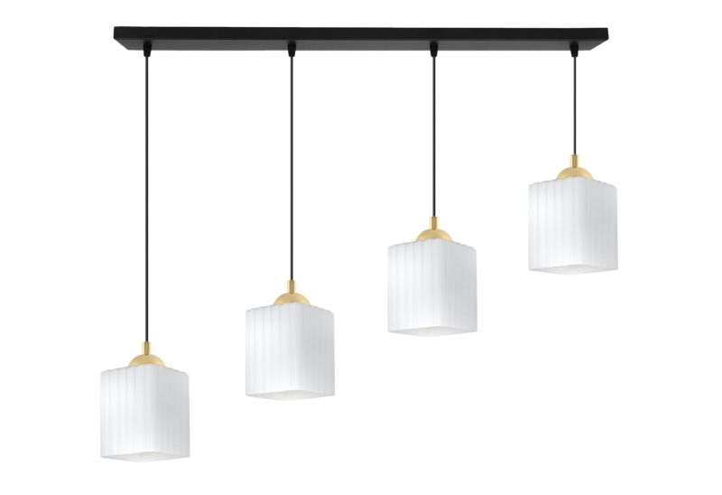 Lampa sufitowa wisząca Light Home LH Costa 4x E27 60W czarny/biały/złoty 1szt.