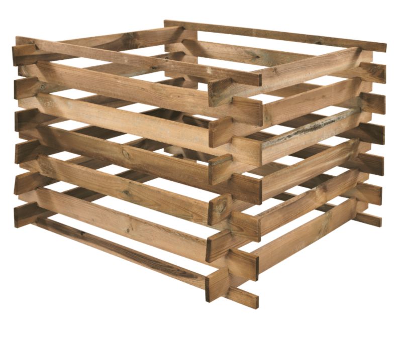 Kompostownik drewniany MODO24 modułowy z siatką 100 x 70 cm impregnacja brązowa 1 szt.