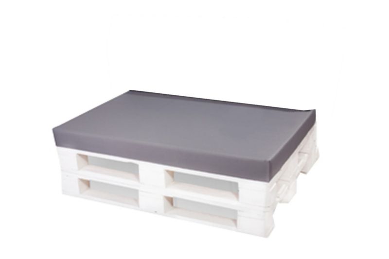 Poduszka ogrodowa na paletę, Setgarden, 120x80x10cm,Szara siedzisko na balkon lub taras, zdejmowany pokrowiec, 1szt