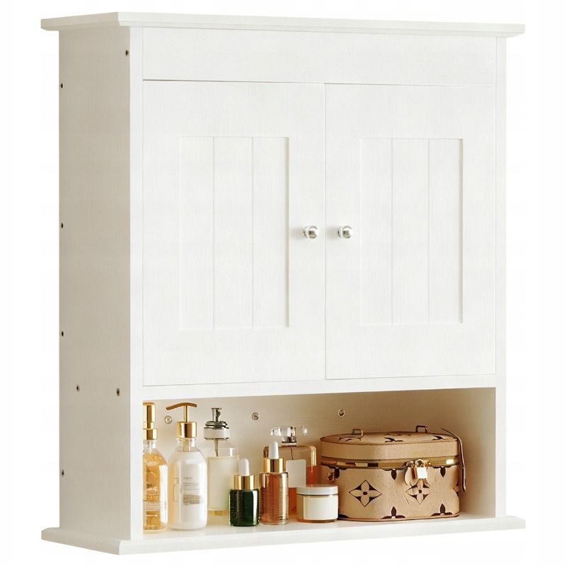 Szafka łazienkowa Rebiko wisząca biała 2-drzwiowa loft 1 szt.