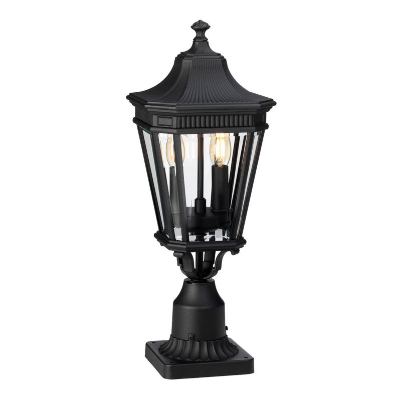 Lampa ogrodowa stojąca Feiss Cotswold Lane czarno-przezroczysty 2 x E14 x 60W IP44 wym: 54,4 x 22,9 x 22,9 cm - 1 szt.