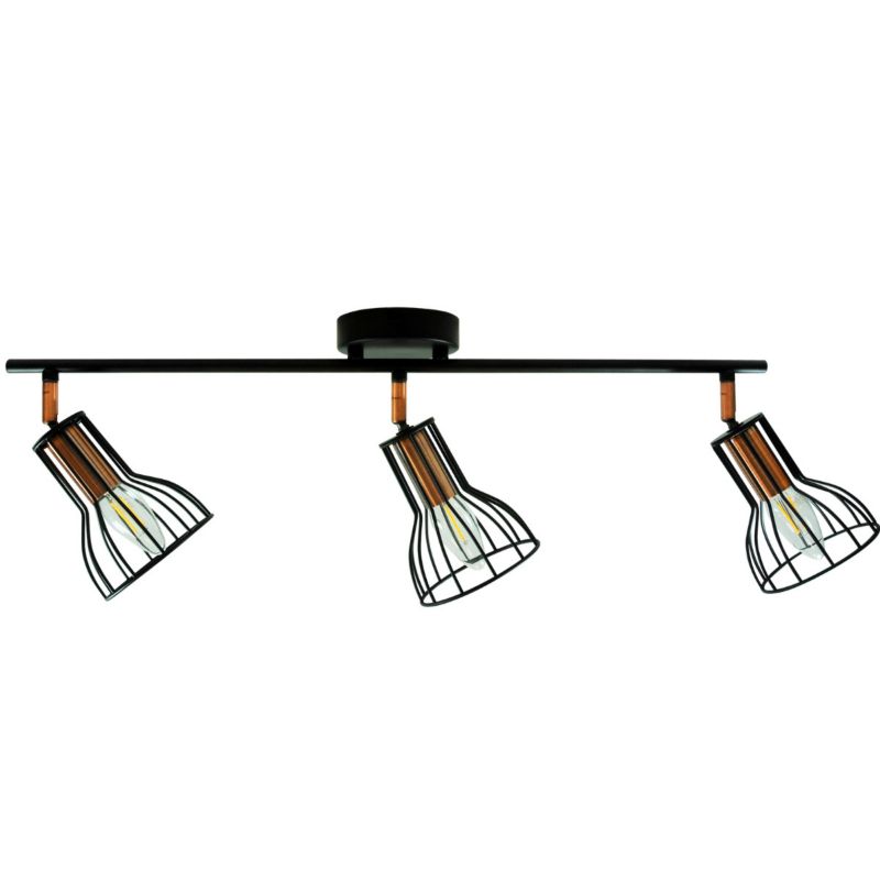 Lampa sufitowa wisząca Polux Sofia 0958 czarna-miedź 69.5 cm szerokości 3xE14 x 8W 1 szt.