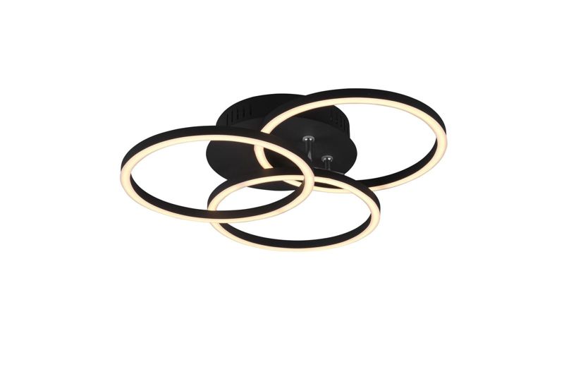 Lampa sufitowa wisząca RL Circle 0615 czarna nowoczesna wbudowany LED 27W 1 szt.