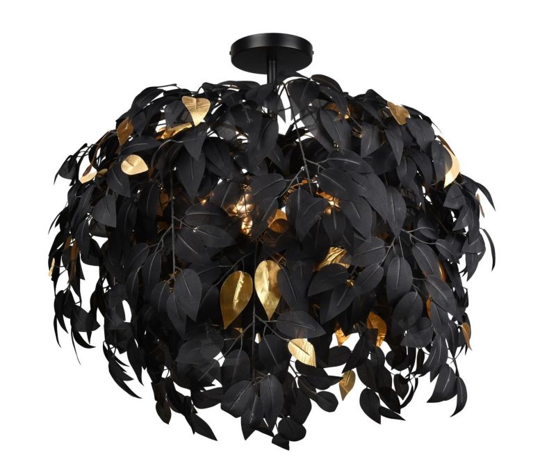 Lampa wisząca RL Leavy 2600 czarno-złota nowoczesna 3xE14 x 1 szt.