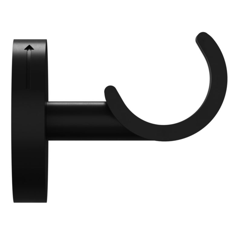 Wspornik ścienny pojedynczy GoodHome Araxos XS 19 - 28 mm czarny