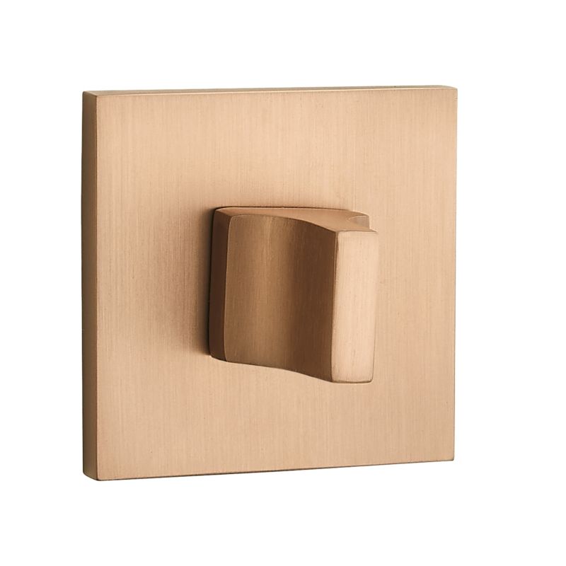 Szyld drzwiowy kuchinox krótki kwadratowy Wc wkładka Slim V różowe złoto mat